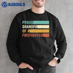 Mens Proud Grandpa Design Firefighter Grandpa Sweatshirt