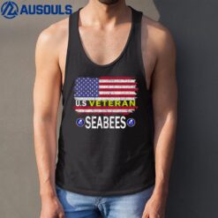 Mens Seabees Veterans Day -US Seabees Veteran Pride Tank Top