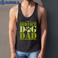 Mens Service Dog Dad ~ Designed for Disabled American Veterans Tank Top