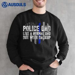 Mens Thin Blue Line Police Dad Sweatshirt