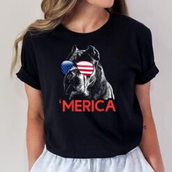 Merica Cane Corso American Flag 4th of July T-Shirt