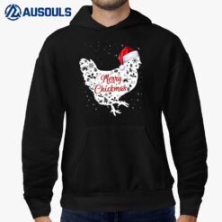 Merry Chickmas Funny Chicken Pet Lover Santa Hat Gifts Xmas Hoodie