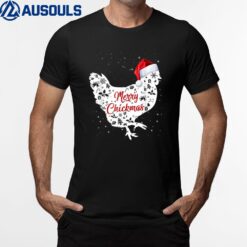 Merry Chickmas Funny Chicken Pet Lover Santa Hat Gifts Xmas T-Shirt