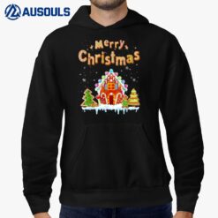 Merry Christmas Gingerbread House Baking Candy Cane Gifts Hoodie