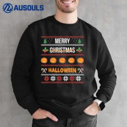 Merry Christmas Halloween Ugly Design Sweatshirt