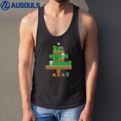 Minecraft Christmas Happy Holidays Mob Tree Tank Top