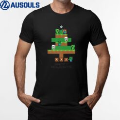 Minecraft Christmas Happy Holidays Mob Tree T-Shirt