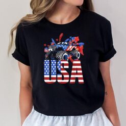 Monster Truck Toddler Boys USA American Flag July 4th T-Shirt
