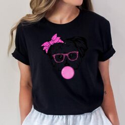 Morkie dog Mom with bubble gum bandana glasses T-Shirt