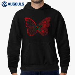 Morocco Flag Butterfly Moroccan Roots Moroccan Flag Morocco Hoodie