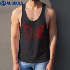 Morocco Flag Butterfly Moroccan Roots Moroccan Flag Morocco Tank Top