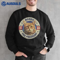 Morris For President Vintage 1988 Cat Lover Sweatshirt