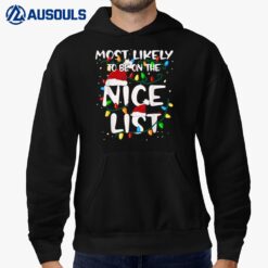 Most Likely To Be On The Nice List Family Matching Christmas Hoodie