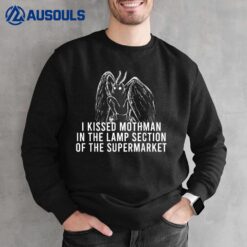 Mothman Cryptid I Kissed Mothman In The Lamp Section Sweatshirt