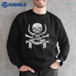 Mothead  March or Die Cross Bones Front Back Sweatshirt