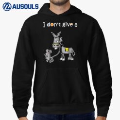 Mouse Walking a Donkey I Don't Give Rats Ass Hoodie