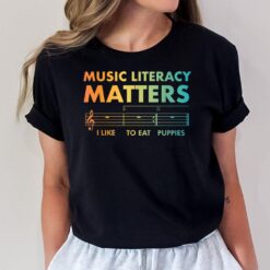 Music Literacy Matters Funny Joke Read Repeat Music TeachersVer 2 T-Shirt