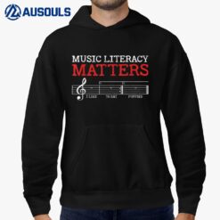 Music Literacy Matters I Like To Eat Puppies Funny Sarcastic Hoodie