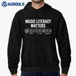 Music Literacy Matters I Like To Eat Puppies_3 Hoodie