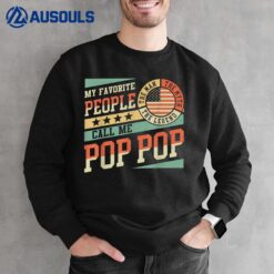 My Favorite People Call Me Pop Pop Men Vintage Grandpa Sweatshirt