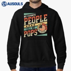 My Favorite People Call Me Pops Men Vintage Grandpa Hoodie