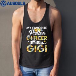 My Favorite Police Officer Calls Me Gigi Sunflower Tank Top