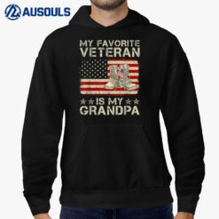 My Favorite Veteran Is My Grandpa Combat Boots American Flag Hoodie