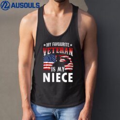 My Favorite Veteran Is My Niece Team Veteran's Day Veterans Tank Top