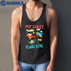 My First Airplane Ride  First Time Flying Boys Girls Tank Top