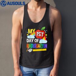 My First Day Of Kindergarten Funny Colorful Rainbow Tank Top