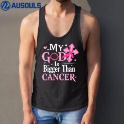 My God Is Bigger Than Cancer Breast Cancer Awareness Jesus Tank Top