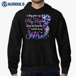 My Sister Lives In Heaven Memorial Quotes Brother Sis Hoodie