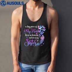 My Sister Lives In Heaven Memorial Quotes Brother Sis Tank Top