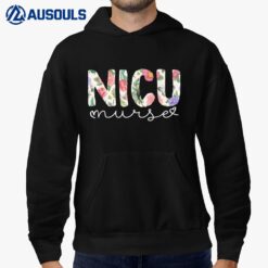 NICU Nurse ICU Cute Floral Design NICU Nursing Hoodie