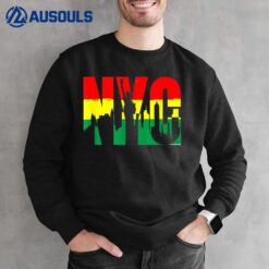 NYC Rasta Vintage Brooklyn Reggae Green and Yellow Reggae Sweatshirt