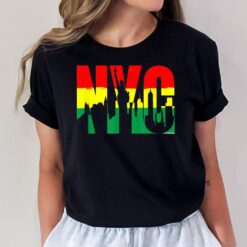 NYC Rasta Vintage Brooklyn Reggae Green and Yellow Reggae T-Shirt