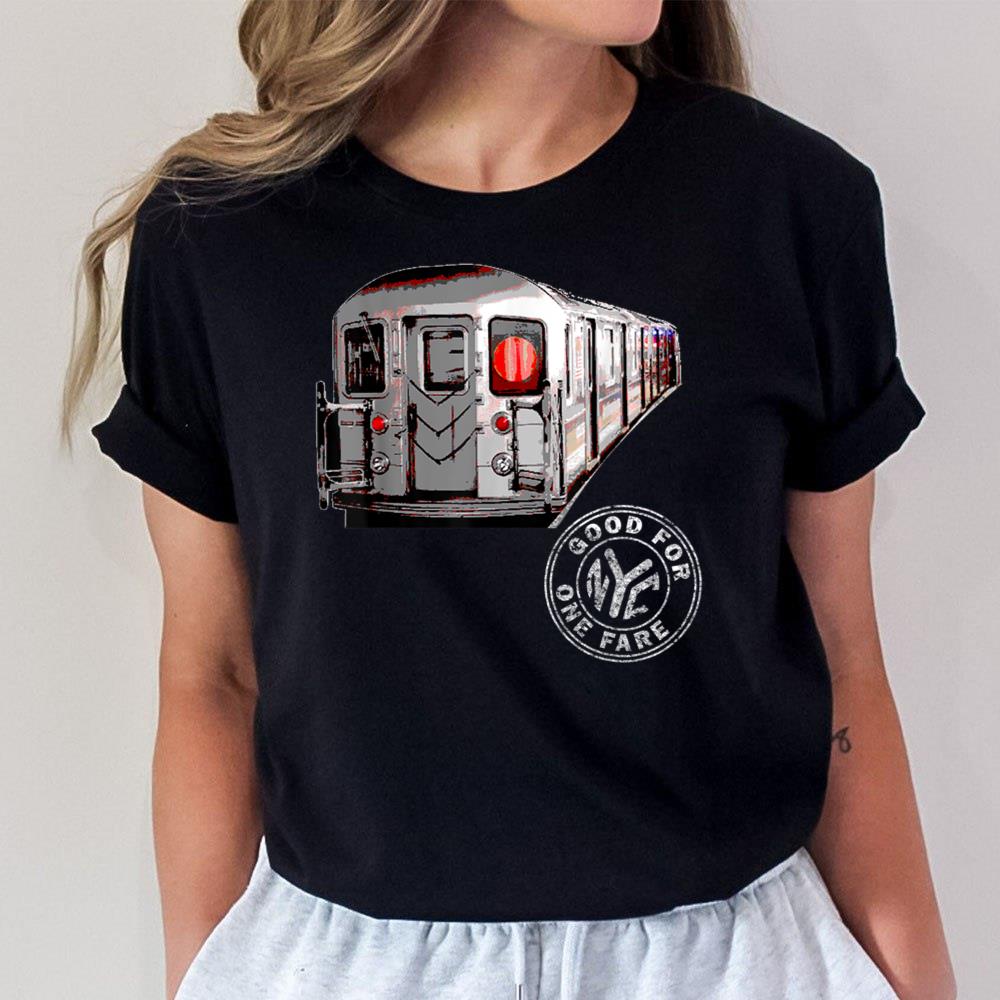 NYC Subway Train Car Retro New York Subway Token Graphic Unisex T-Shirt