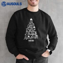 Names of Jesus Christmas Tree Christmas Pajama Family Sweatshirt