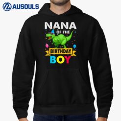 Nana of the Birthday Boy Dinosaur Saurus Family Matching Hoodie