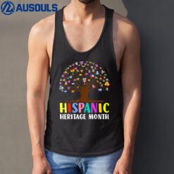 National Hispanic Heritage Month Hand Flag Tree Roots Latino Tank Top