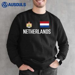 Netherlands Flag Football Soccer Fan Men Women Kids Sweatshirt