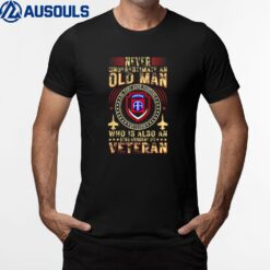 Never Underestimate An Old Man Airborne Division Veteran T-Shirt