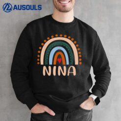 Nina Name Personalized Funny Women Rainbow Nina Sweatshirt