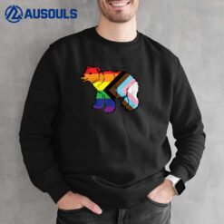Nonbinary Bear LGBT Trans Gay Lesbian Transgender Queer Flag Sweatshirt