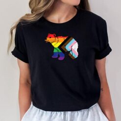 Nonbinary Bear LGBT Trans Gay Lesbian Transgender Queer Flag T-Shirt
