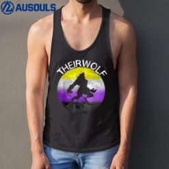 Nonbinary Wolf LGBT Genderqueer Nonbinary Pride Non BInary Tank Top