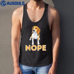 Nope Lazy Beagle - Funny Beagle Dog Lover Pet Owner Tank Top