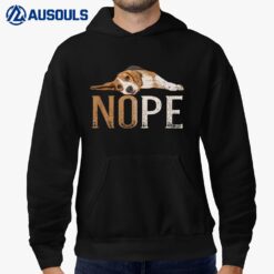 Nope Lazy Beagle Funny Dog Lover Vintage Cute Beagle Mom Hoodie