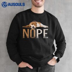 Nope Lazy Beagle Funny Dog Lover Vintage Cute Beagle Mom Sweatshirt