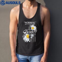 Normal Isn't Coming Back But Jesus Is Revelation 14 USA Flag Tank Top
